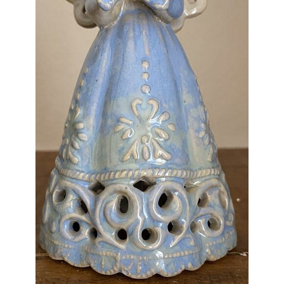 VINTAGE  1950's CERAMIC HEAVENLY ANGEL BELLS - Set of 2 - 5 1/2" Tall - Picture 6 of 13